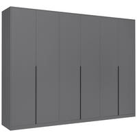 DREHTÜRENSCHRANK Graphitfarben  - Schwarz/Graphitfarben, Modern, Holzwerkstoff/Metall (276/211/53cm) - MID.YOU
