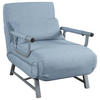 SCHLAFSESSEL in Flachgewebe Blau  - Blau/Grau, Modern, Textil/Metall (64/95/78cm) - MID.YOU