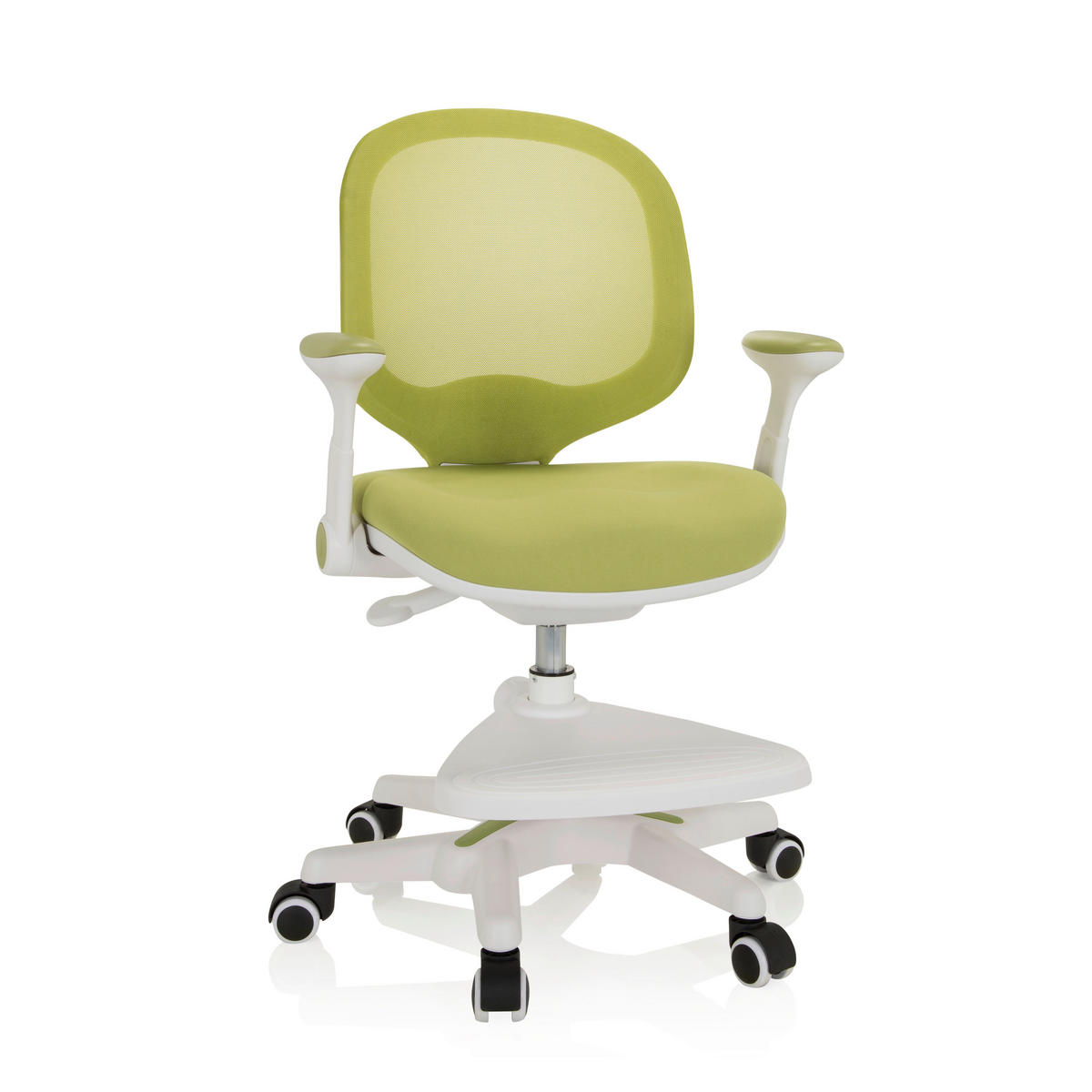 JUGENDDREHSTUHL Netzbespannung Weiß, Hellgrün  - Weiß/Hellgrün, MODERN, Kunststoff/Textil (56/89/52cm) - MID.YOU