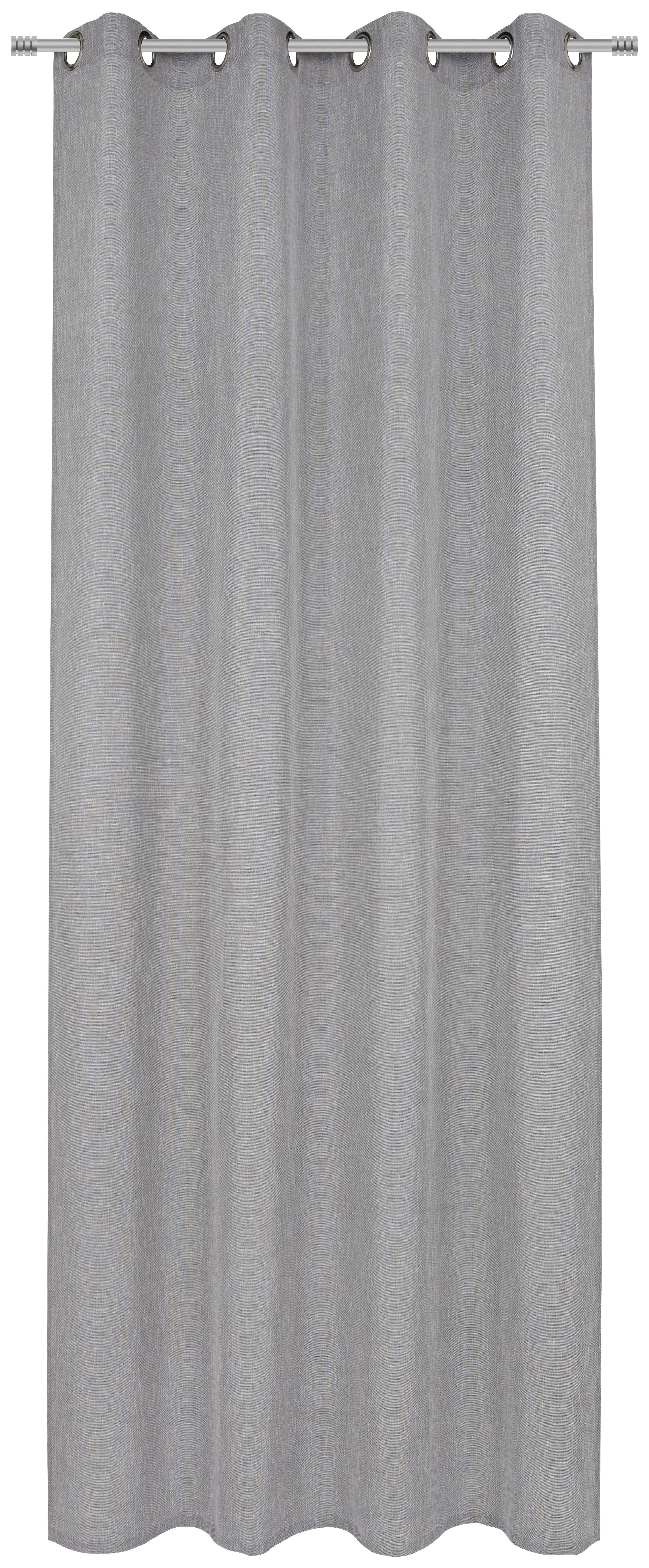ÖSENSCHAL RIOSTA blickdicht 140/245 cm   - Anthrazit, Basics, Textil (140/245cm) - Esposa