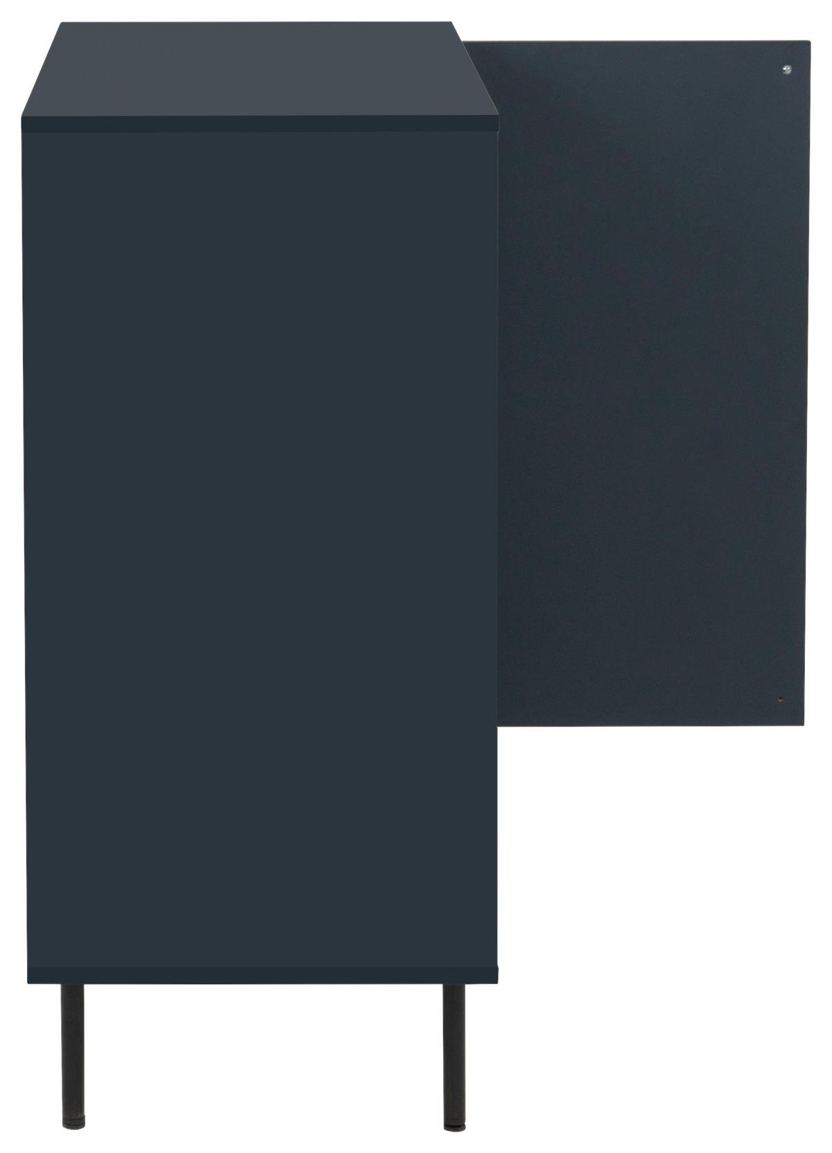 KOMODA   80/90/40 cm   tamno plava  - tamno plava/crna, Moderno, drvni materijal/metal (80/90/40cm) - MID.YOU
