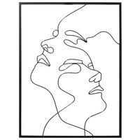 NÁSTENNÁ DEKORÁCIA  - čierna, Trend, kov (60/80cm) - Ambia Home