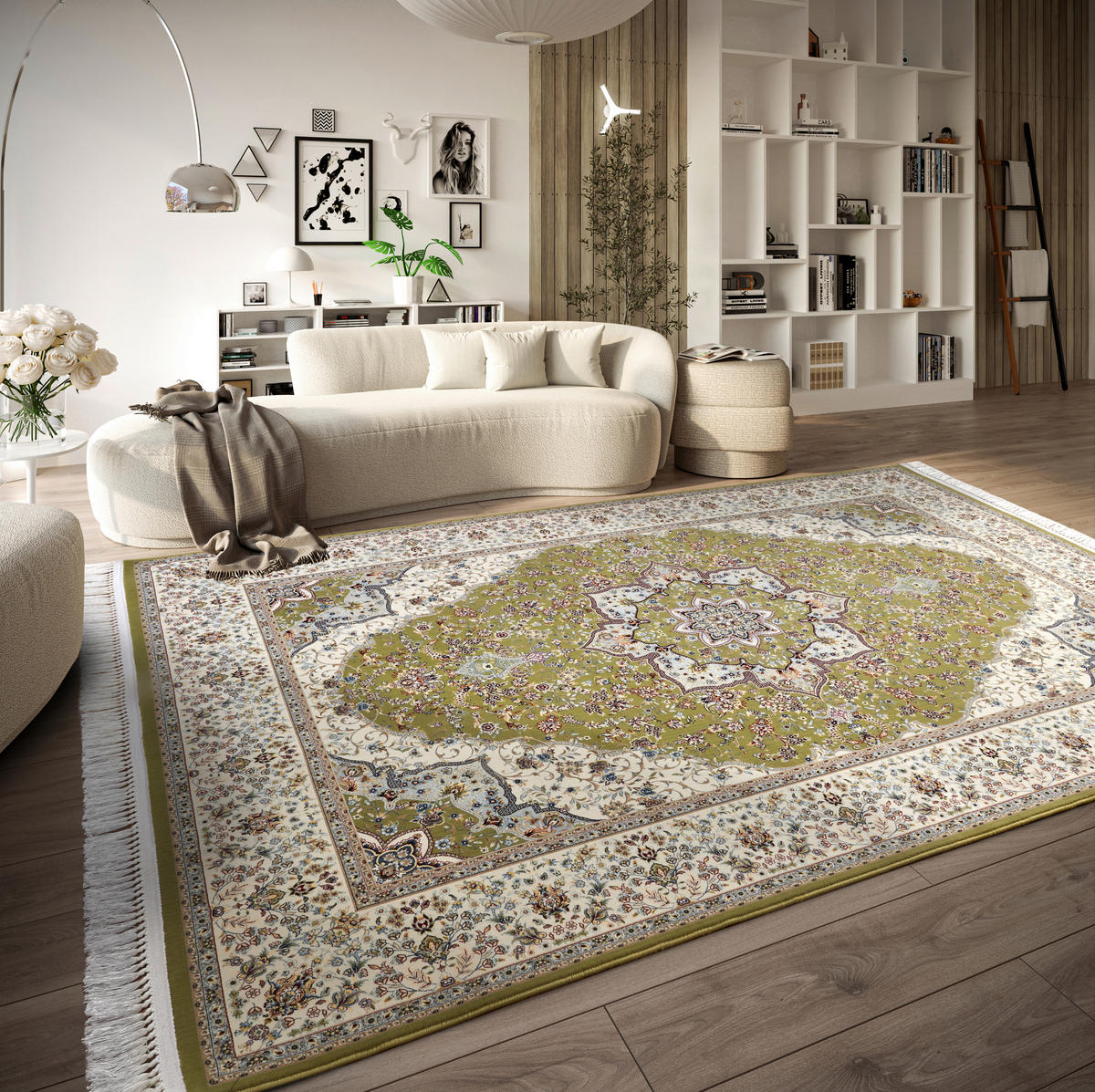 FLACHWEBETEPPICH 190/285 cm Kollektion 1870 Creme, Hellgrün  - Creme/Hellgrün, Design, Kunststoff/Textil (190/285cm) - Villeroy & Boch