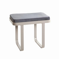 HOCKER Samt Anthrazit, Kaschmir  - Kaschmir/Anthrazit, KONVENTIONELL, Textil/Metall (56/48/36cm)