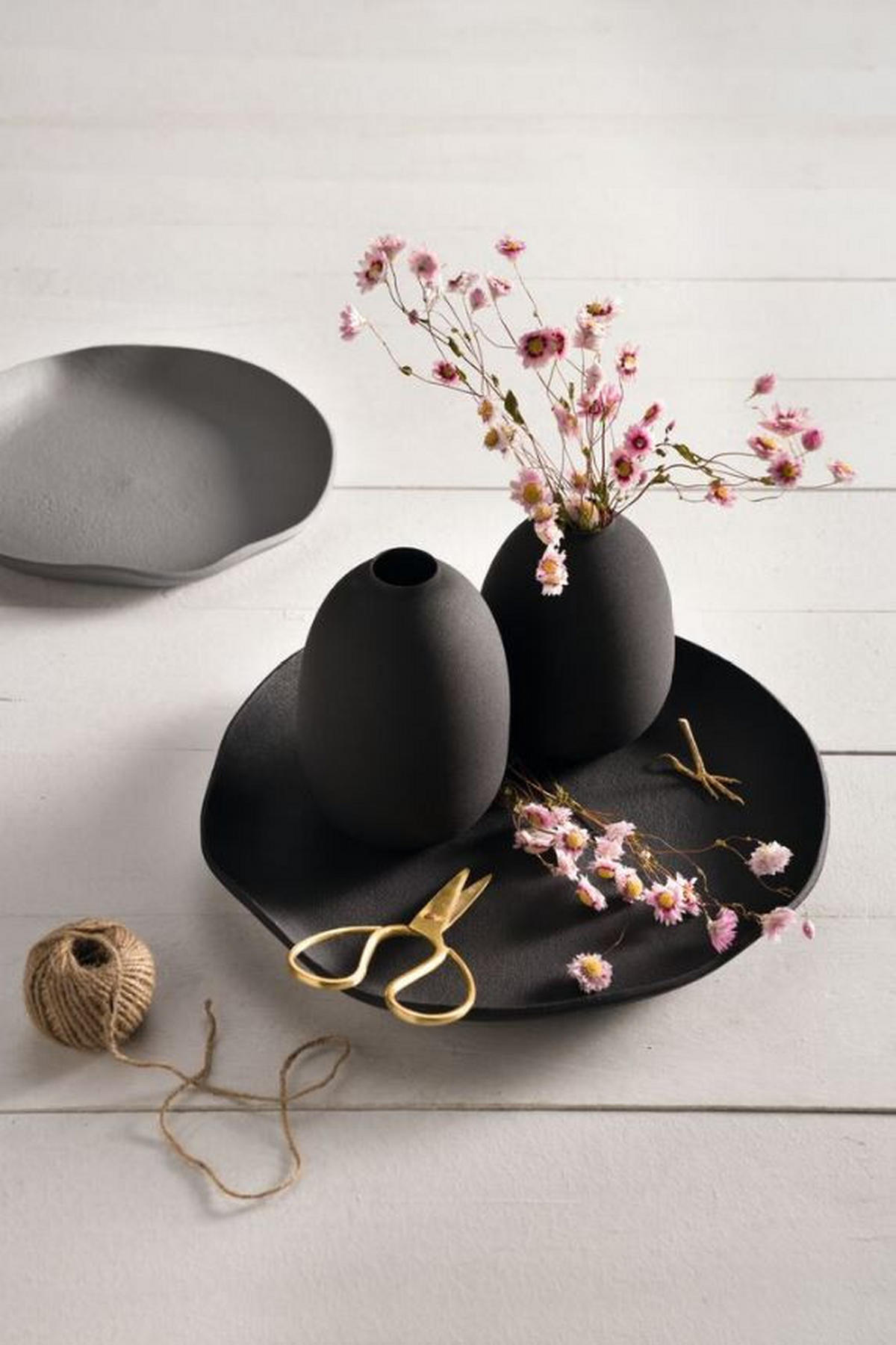 VASE 16,40 cm  - Schwarz, Basics, Metall (16,4cm) - Leonardo