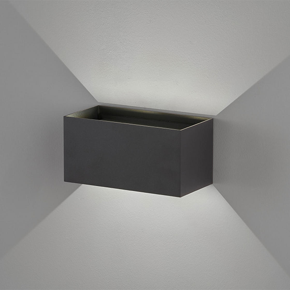 LED-WANDLEUCHTE Wallo 20/10/10 cm   - Schwarz, Design, Metall (20/10/10cm) - Fischer & Honsel