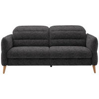 2-SITZER-SOFA in Webstoff Dunkelgrau  - Eiche Bianco/Dunkelgrau, Design, Holz/Textil (192-220/85-106/98-112cm) - Dieter Knoll