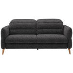 2-SITZER-SOFA  in Webstoff Dunkelgrau  - Eiche Bianco/Dunkelgrau, Design, Holz/Textil (192-220/85-106/98-112cm) - Dieter Knoll