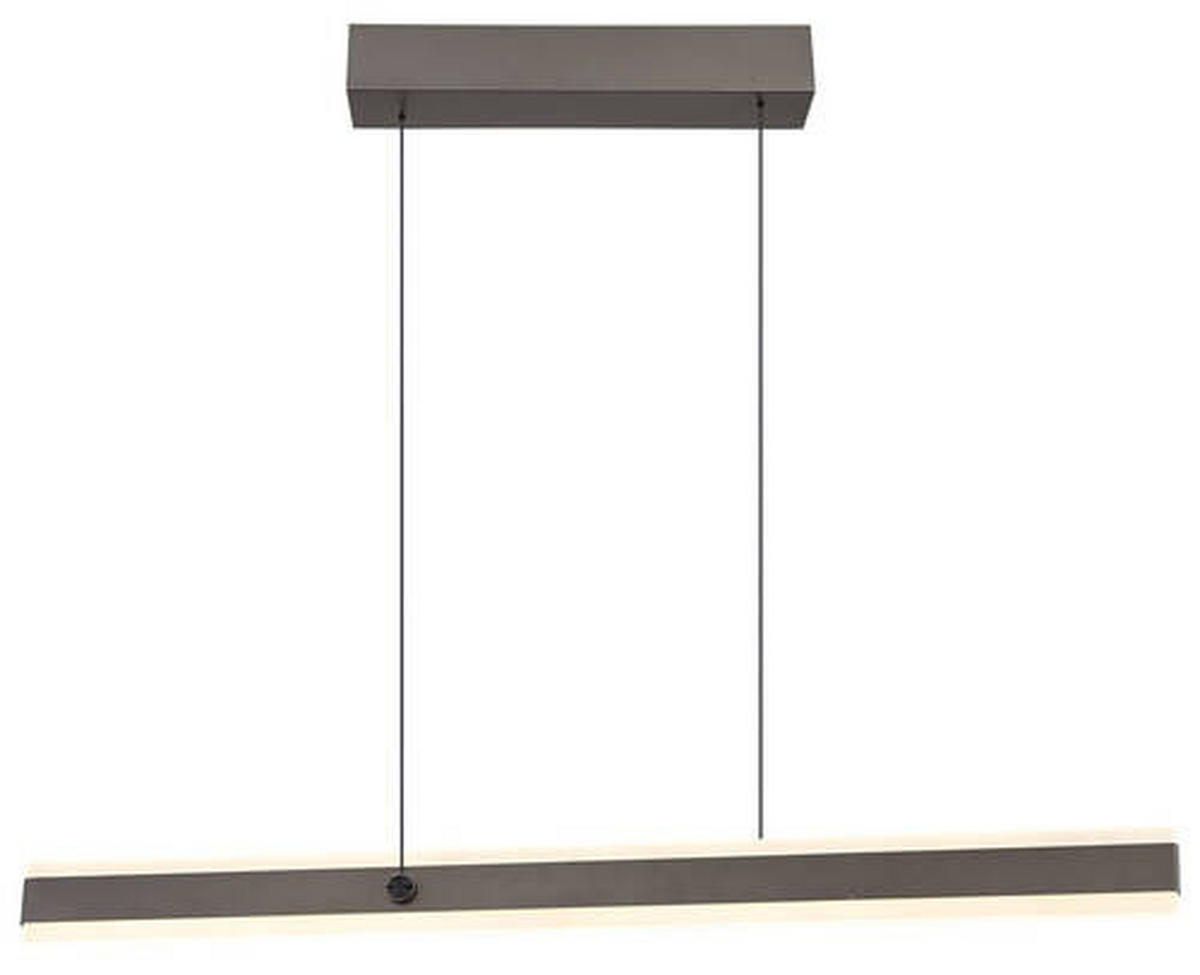LED-HÄNGELEUCHTE 96/7,5/170 cm    - Titanfarben/Opal, Design, Kunststoff/Metall (96/7,5/170cm) - Globo
