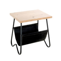 BEISTELLTISCH in Metall, Textil, Holzwerkstoff 48/40/51 cm  - Eichefarben/Schwarz, Trend, Holzwerkstoff/Textil (48/40/51cm)