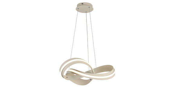 LED-HÄNGELEUCHTE 52/52/120 cm  - Sandfarben, Design, Kunststoff/Metall (52/52/120cm) - Novel