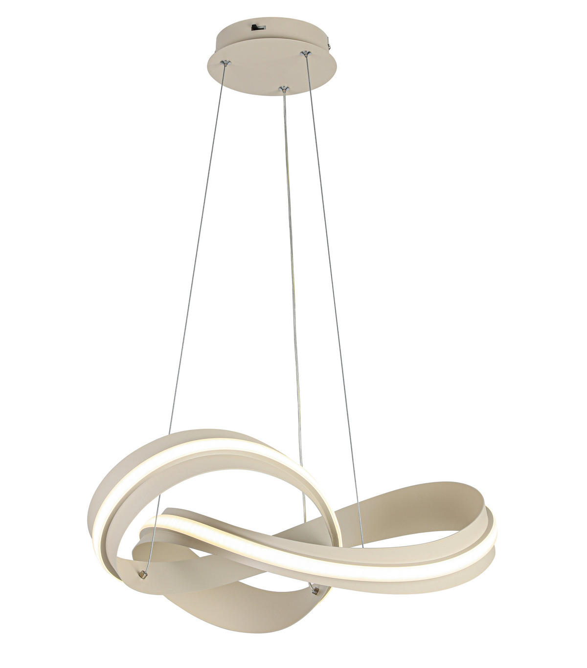 LED-HÄNGELEUCHTE 52/52/120 cm  - Sandfarben, Design, Kunststoff/Metall (52/52/120cm) - Novel