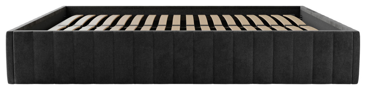 POLSTERBETT Bettkasten, Lattenrost 120/200 cm  in Schwarz  - Schwarz, Design, Holz/Textil (120/200cm) - Boxxx
