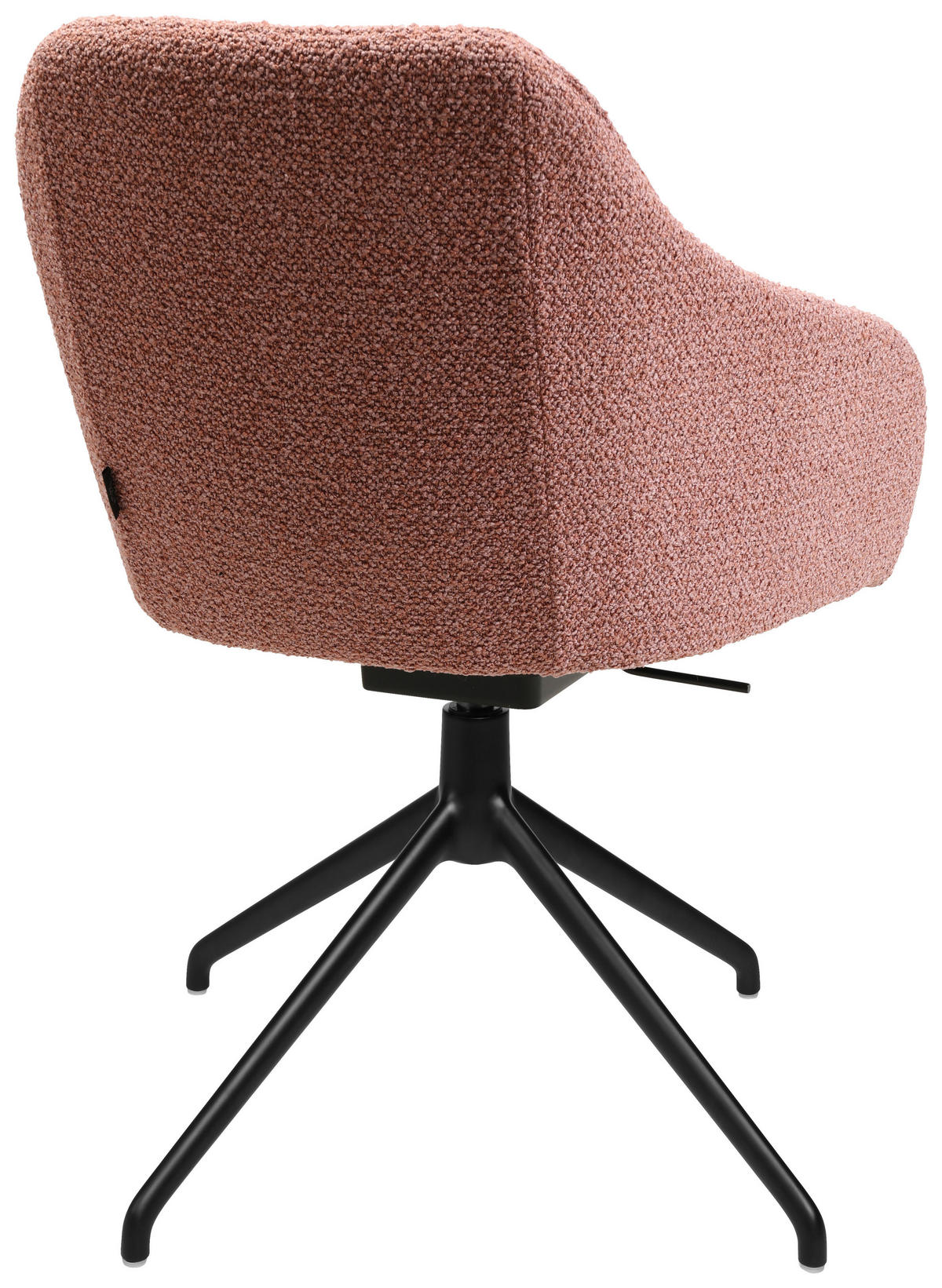 ARMLEHNSTUHL  in Aluminium Flachgewebe  - Schwarz/Rosa, Design, Textil/Metall (58/81,5-84,5/60cm) - Johann Jakob