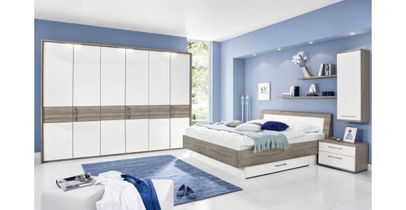SCHLAFZIMMER in Eichefarben, Weiß - Eichefarben/Weiß, KONVENTIONELL, Holzwerkstoff (180/200cm) - Venda