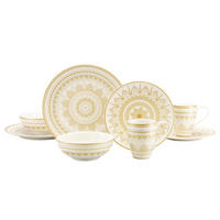 KOMBISERVICE 8-teilig  - Goldfarben/Weiß, Keramik - Creatable