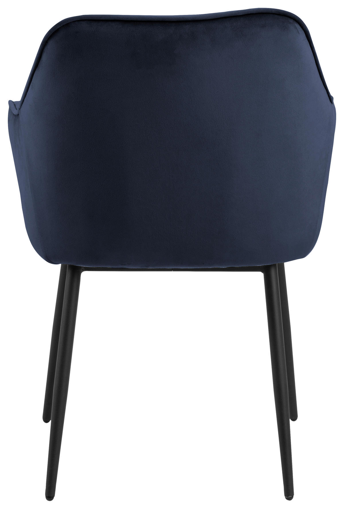 ARMLEHNSTUHL  in Samt  - Blau/Schwarz, Design, Textil/Metall (58/83/55cm) - MID.YOU