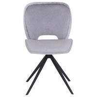 STUHL  in Eisen Mikrofaser Holz, Metall, Textil  - Schwarz/Grau, MODERN, Holz/Textil (60/82.5/49.5cm) - Livetastic