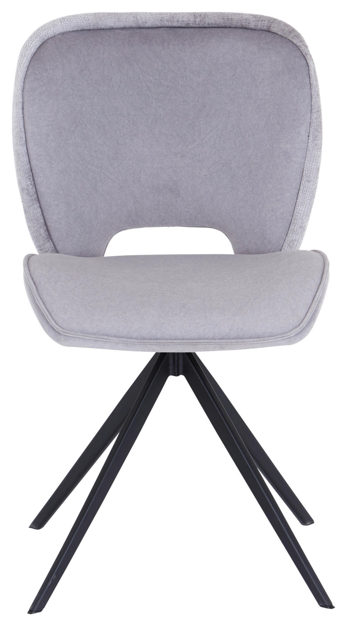 STUHL  in Eisen Mikrofaser Holz, Metall, Textil  - Schwarz/Grau, MODERN, Holz/Textil (60/82.5/49.5cm) - Livetastic