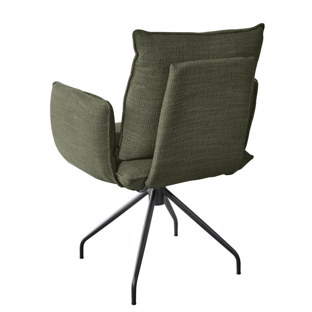 Thumbnail - Dieter Knoll Armlehnstuhl, Grün, Metall, Textil, Sternfuß, 65x90x70 cm, Lederauswahl, Stoffauswahl, Sitzfläche 360° dreh...