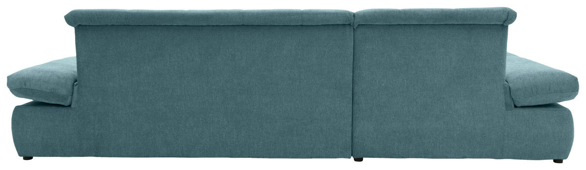 ECKSOFA Petrol Mikrofaser  - Chromfarben/Petrol, KONVENTIONELL, Textil/Metall (172/300cm) - MID.YOU