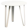 COUCHTISCH 50/50/45 cm rund Creme  - Creme, Design, Metall (50/50/45cm) - Xora