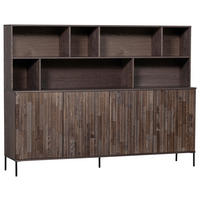 BUFFET Schwarz, Dunkelbraun  200/150/44 cm  - Dunkelbraun/Schwarz, Design, Holz/Holzwerkstoff (200/150/44cm) - Ambia Home