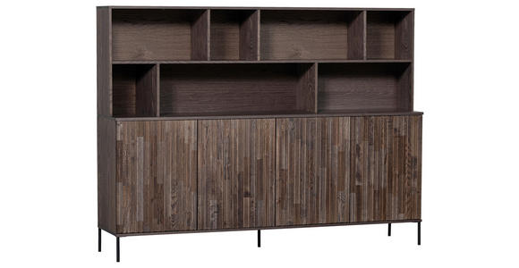BUFFET Schwarz, Dunkelbraun  200/150/44 cm  - Dunkelbraun/Schwarz, Design, Holz/Holzwerkstoff (200/150/44cm) - Ambia Home