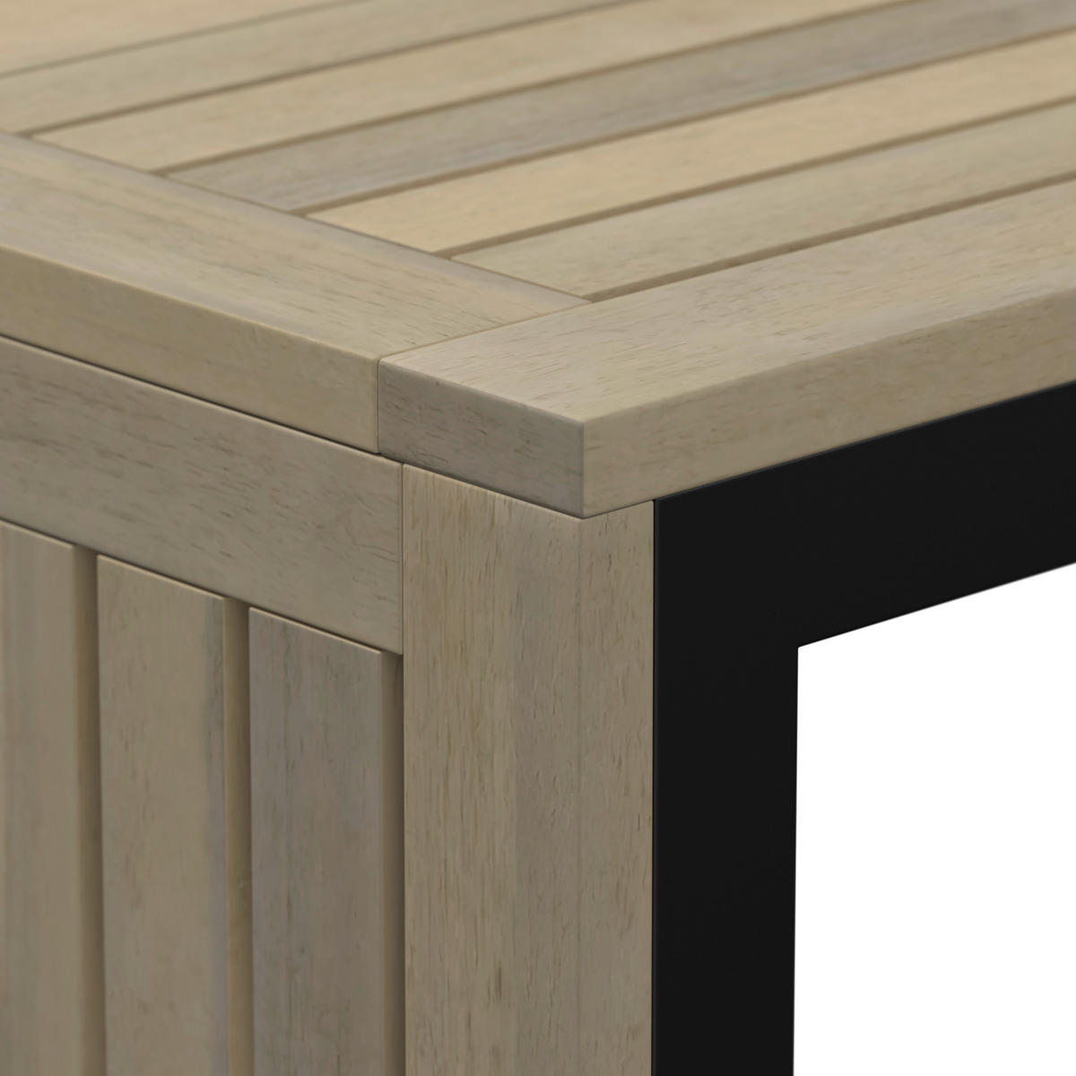 LOUNGETISCH  - Schwarz/Akaziefarben, Natur, Holz/Metall (35/71/41cm) - Ambia Garden