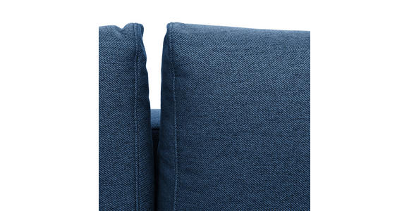 ECKSOFA in Flachgewebe Dunkelblau - Eiche Wotan/Dunkelblau, KONVENTIONELL, Holz/Textil (255/157cm) - Carryhome