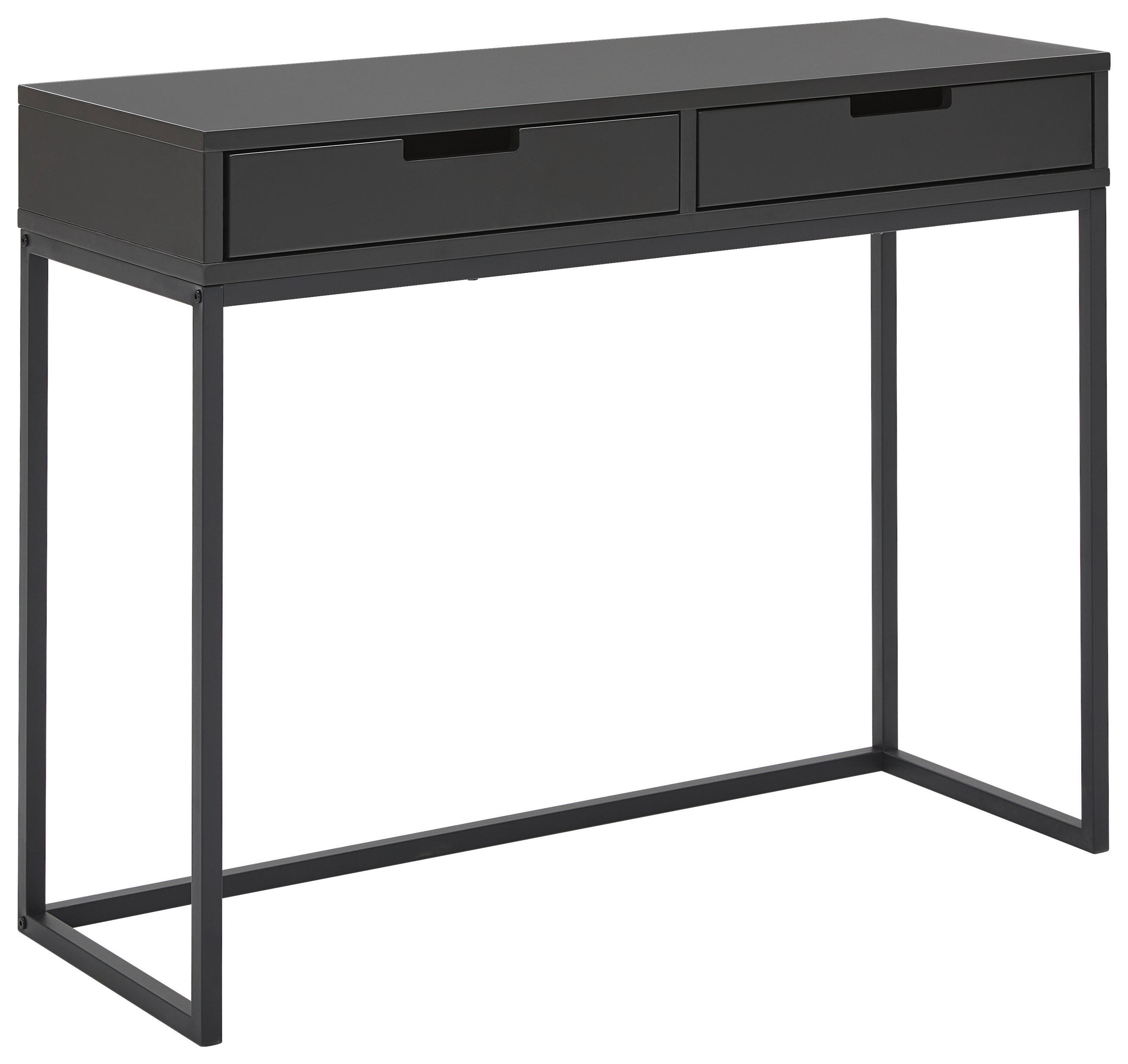 KONSOLENTISCH Grau, Schwarz  - Schwarz/Grau, Design, Holzwerkstoff/Metall (100/36/77cm) - Novel