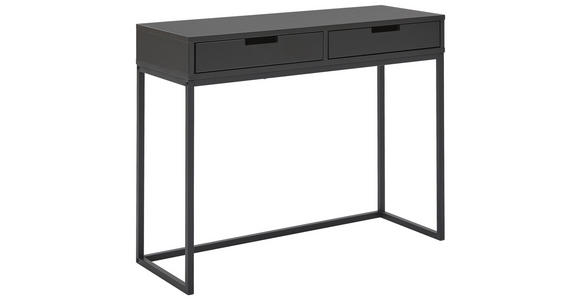 KONSOLENTISCH Grau, Schwarz - Schwarz/Grau, Design, Holzwerkstoff/Metall (100/36/77cm) - Novel