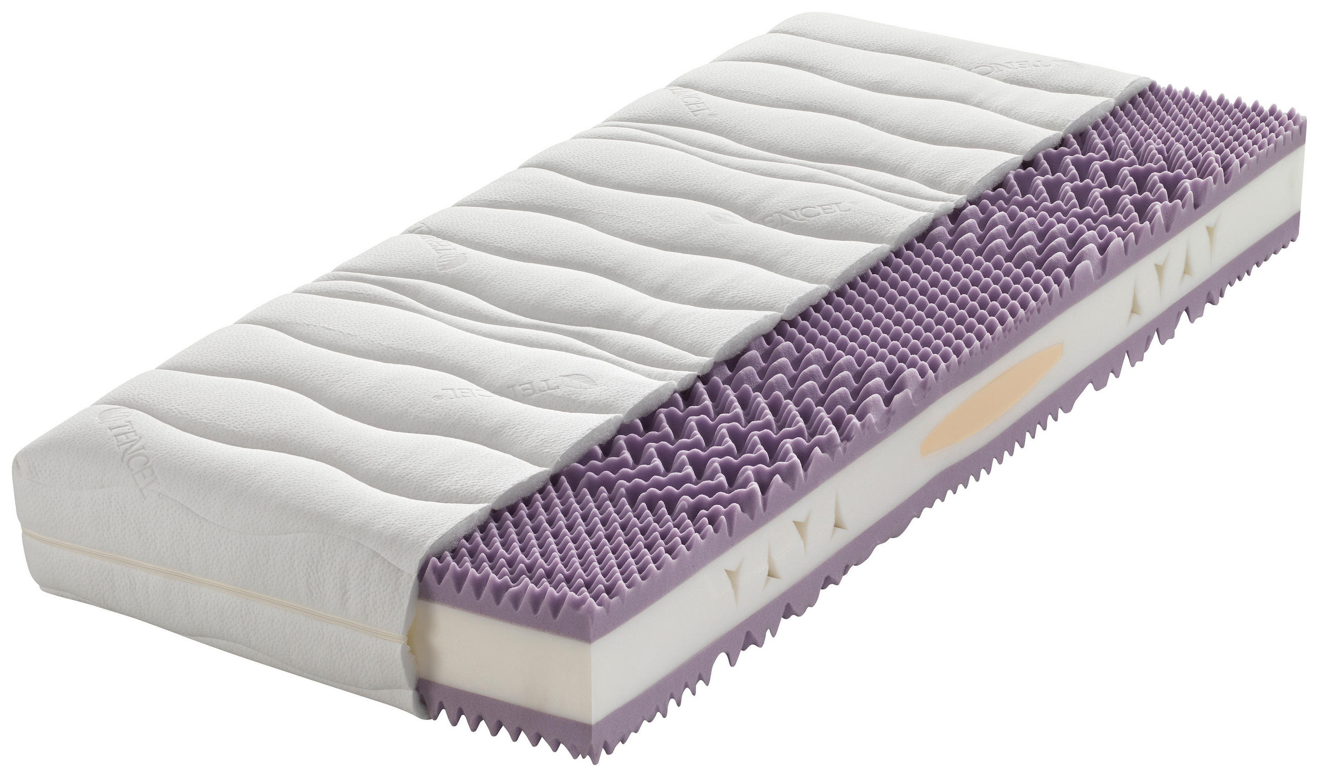 MATRATZENSET 100/200 cm  - Anthrazit/Rot, Basics, Holz (100/200cm) - Sleeptex