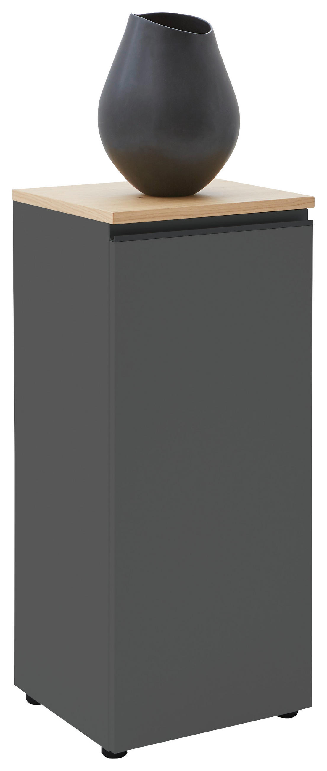 KOMMODE , 45/102/41 cm,  - Eichefarben/Schwarz, Design, Holz/Holzwerkstoff (45/102/41cm) - Dieter Knoll