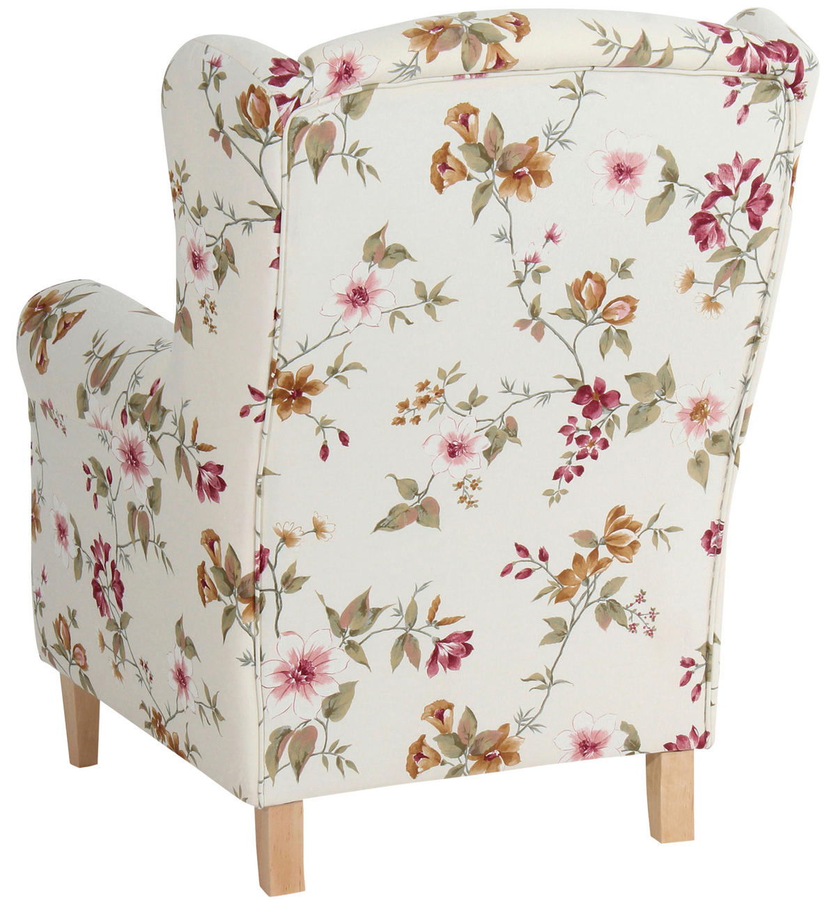 OHRENSESSEL Flachgewebe Multicolor, Weiß  - Buchefarben/Multicolor, Design, Holz/Textil (77/103/86cm) - Max Winzer