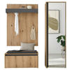GARDEROBE 4-teilig  in 170/200/40 cm  - Eichefarben/Anthrazit, Design, Holzwerkstoff/Textil (170/200/40cm) - Modante