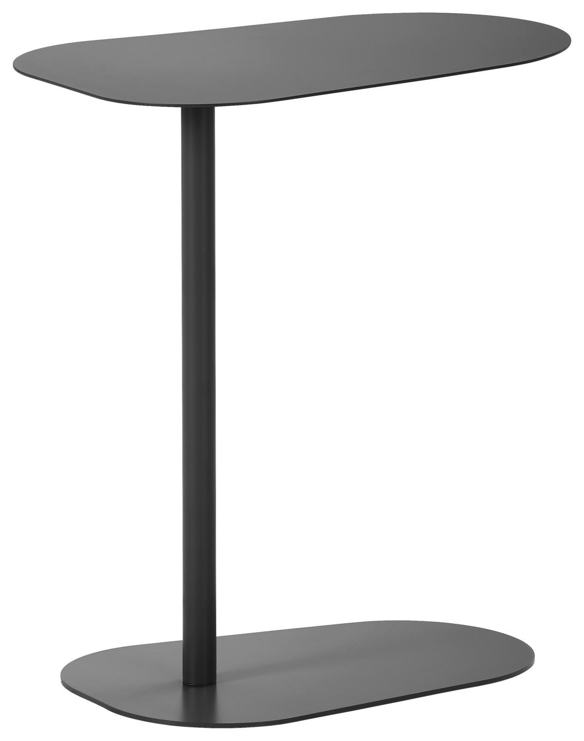 BEISTELLTISCH Metall 53/38/60 cm  - Schwarz, Basics, Metall (53/38/60cm) - Novel