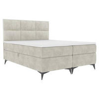 BOXBETT 160/200 cm  in Hellgrau  - Hellgrau/Schwarz, Konventionell, Textil/Metall (160/200cm) - Carryhome