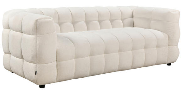 3-SITZER-SOFA Struktur Naturfarben - Schwarz/Naturfarben, Design, Kunststoff/Textil (218/71/90cm) - Carryhome