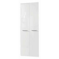 SADA DVERÍ, 75/210/1,8 cm - biela s vysokým leskom/antracitová, Design, kov/kompozitné drevo (75/210/1,8cm) - Carryhome