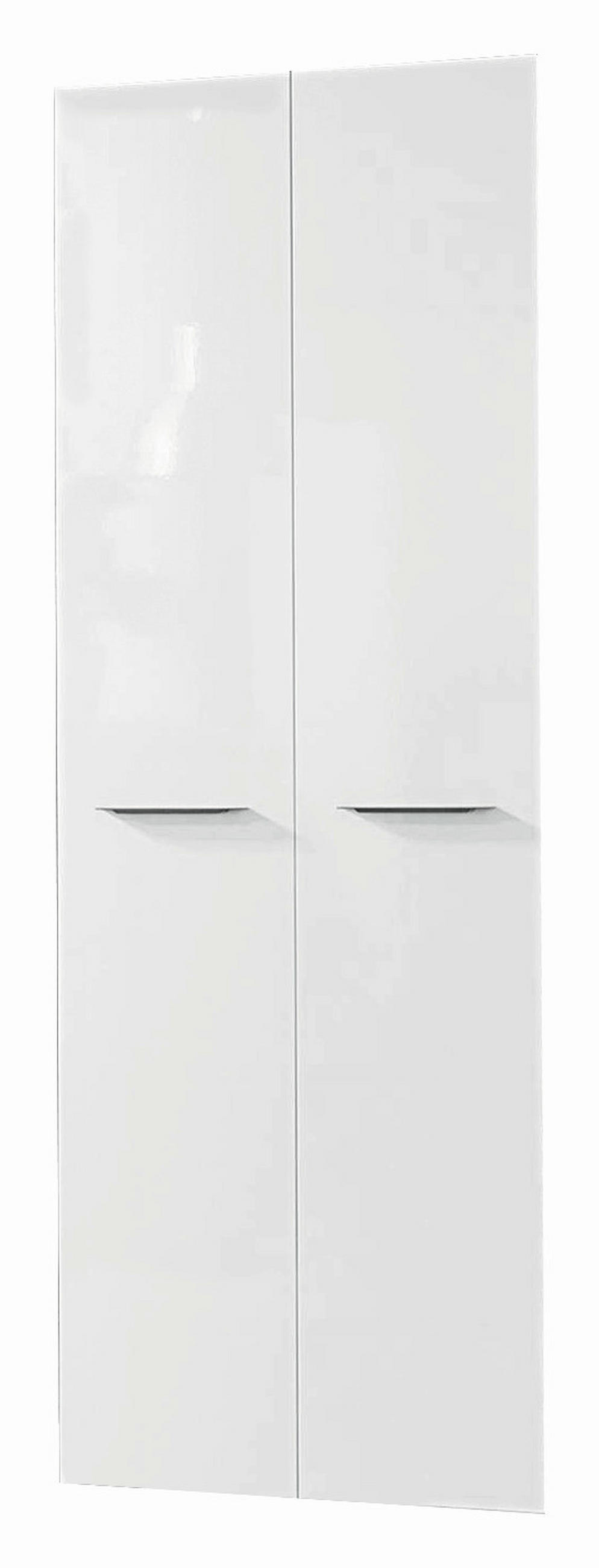 SADA DVERÍ, 75/210/1,8 cm - biela s vysokým leskom/antracitová, Design, kov/kompozitné drevo (75/210/1,8cm) - Carryhome
