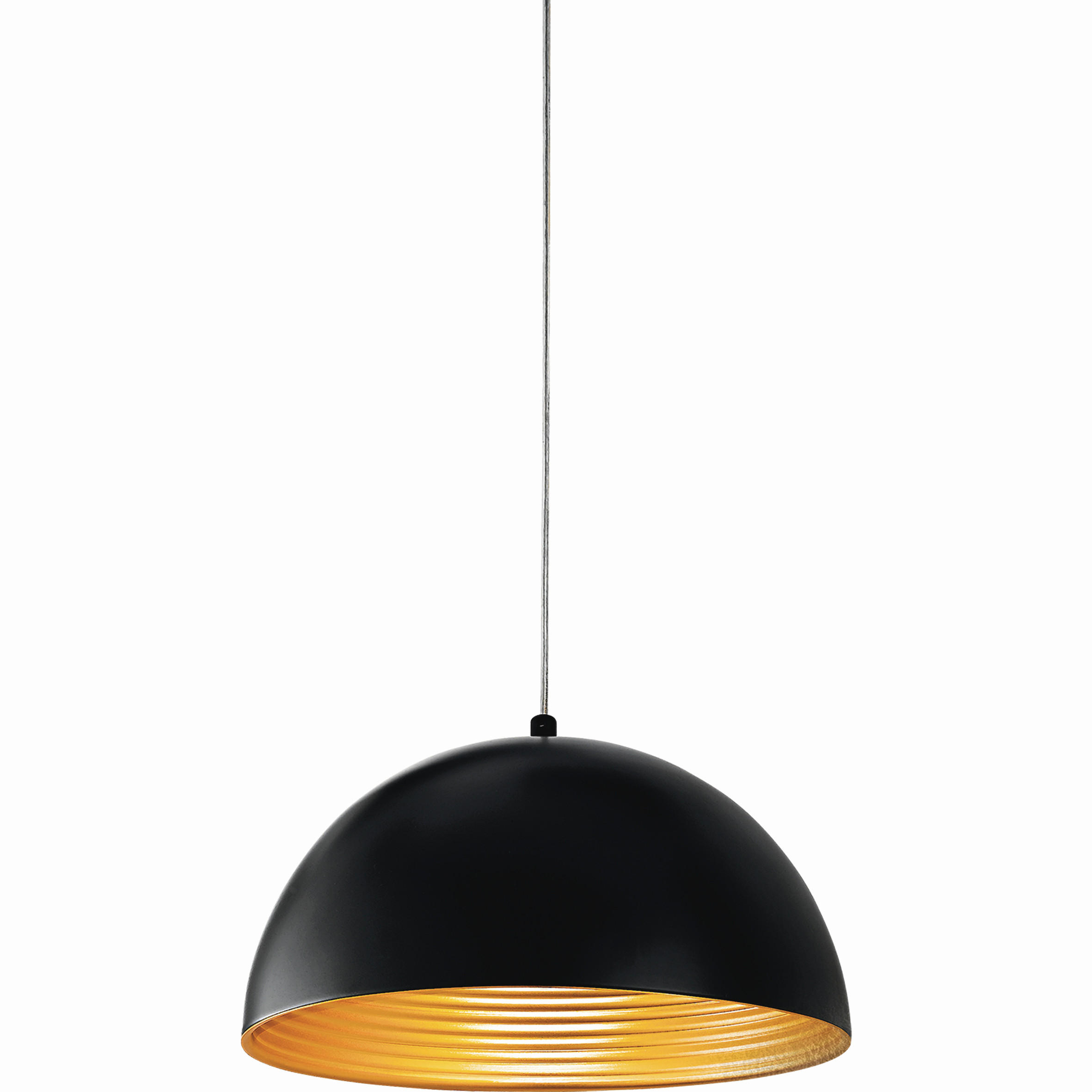 Fabas Luce Hängeleuchte Dingle Gold, Schwarz 200 cm
