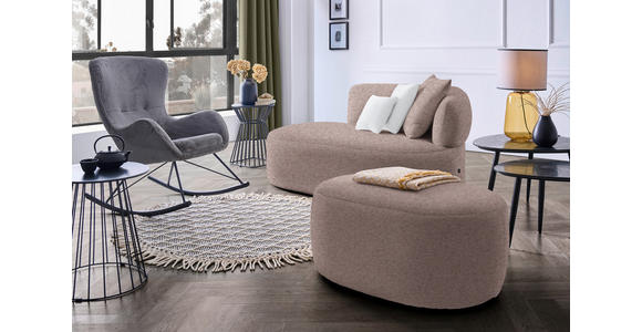 RÉCAMIERE  in Chenille Hellgrau, Rotbraun  - Rotbraun/Hellgrau, MODERN, Kunststoff/Textil (166/86/105cm) - Hom`in