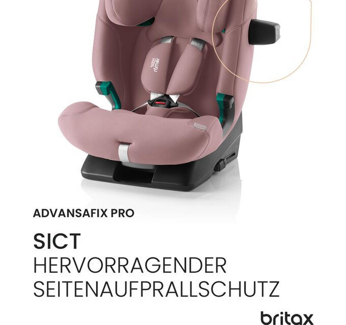 KINDERAUTOSITZ Advansafix Pro  - Altrosa, Basics, Kunststoff/Textil (44/60/48cm) - Britax Römer