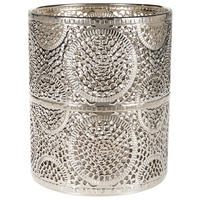 TEELICHTHALTER - Silberfarben, Lifestyle, Glas/Metall (13/15,5cm) - Ambia Home