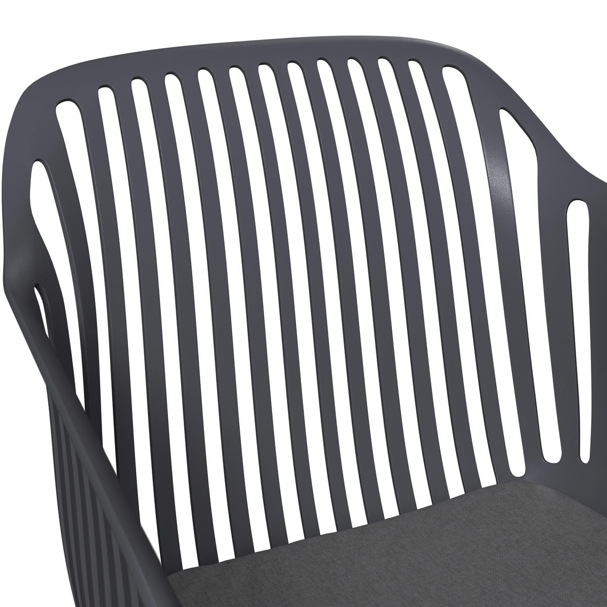 STAPELSESSEL in Kunststoff, Textil Anthrazit  - Anthrazit, Basics, Kunststoff/Textil (55/80/60cm) - Ambia Garden