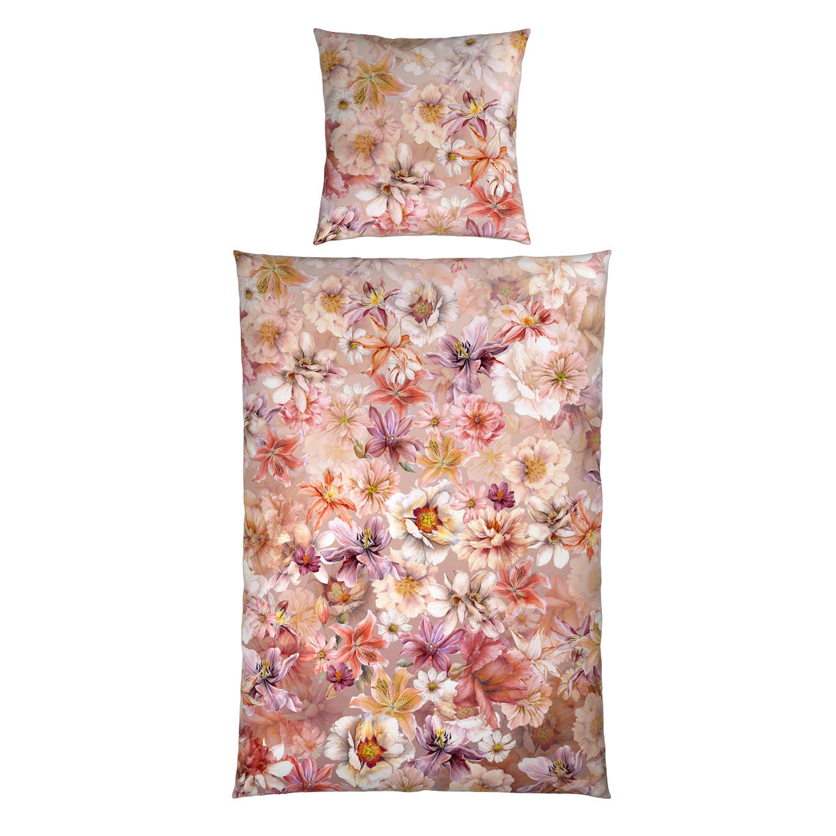 WENDEBETTWÄSCHE 2-teilig Satin 135/200 cm  - Altrosa, Design, Textil (135/200cm) - Esposa