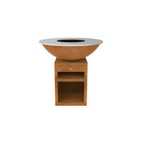 ŽAR NA OGLJE  CORTEN - umazano rjava, Basics, kovina (100/100cm)