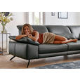 ECKSOFA  in Echtleder Hellbraun  193/328 cm  - Hellbraun/Schwarz, Design, Leder/Metall (193/328cm) - Dieter Knoll