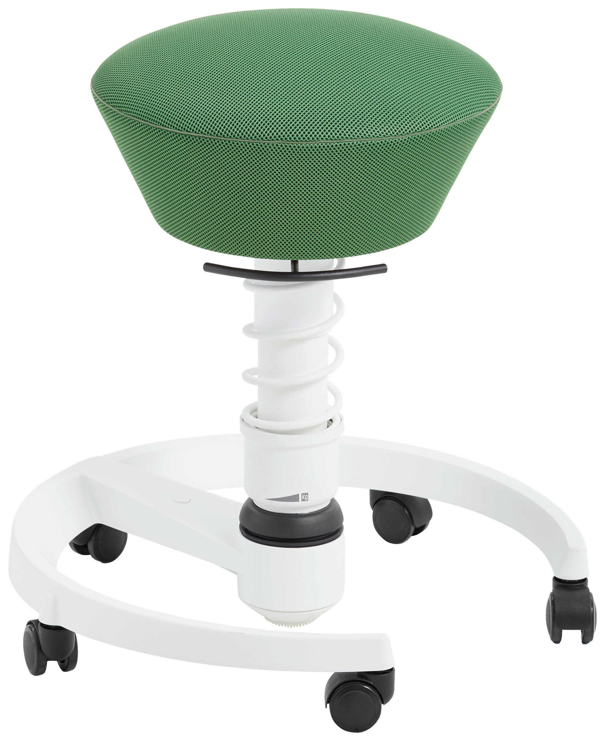 BÜROHOCKER   Grün, Weiss  - Weiss/Grün, Basics, Kunststoff/Textil (59/45,66/59cm) - Aeris